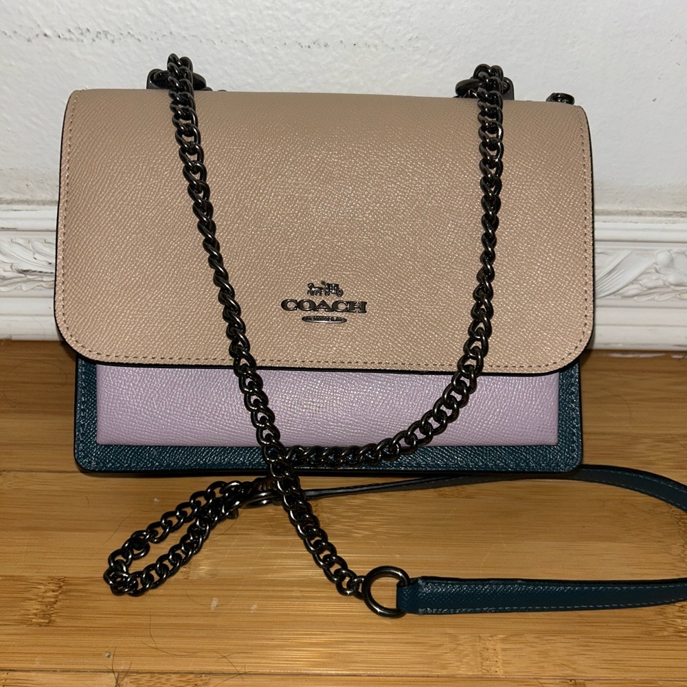 Coach Multi-Color Crossbody Bag with Chain Strap
